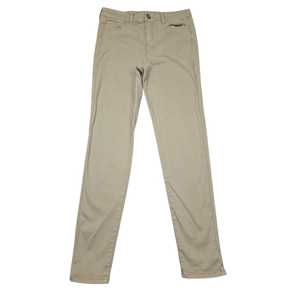 American Eagle Super Hi-Rise Jegging Khaki Tan Skinny Pants Sz 10 Regular